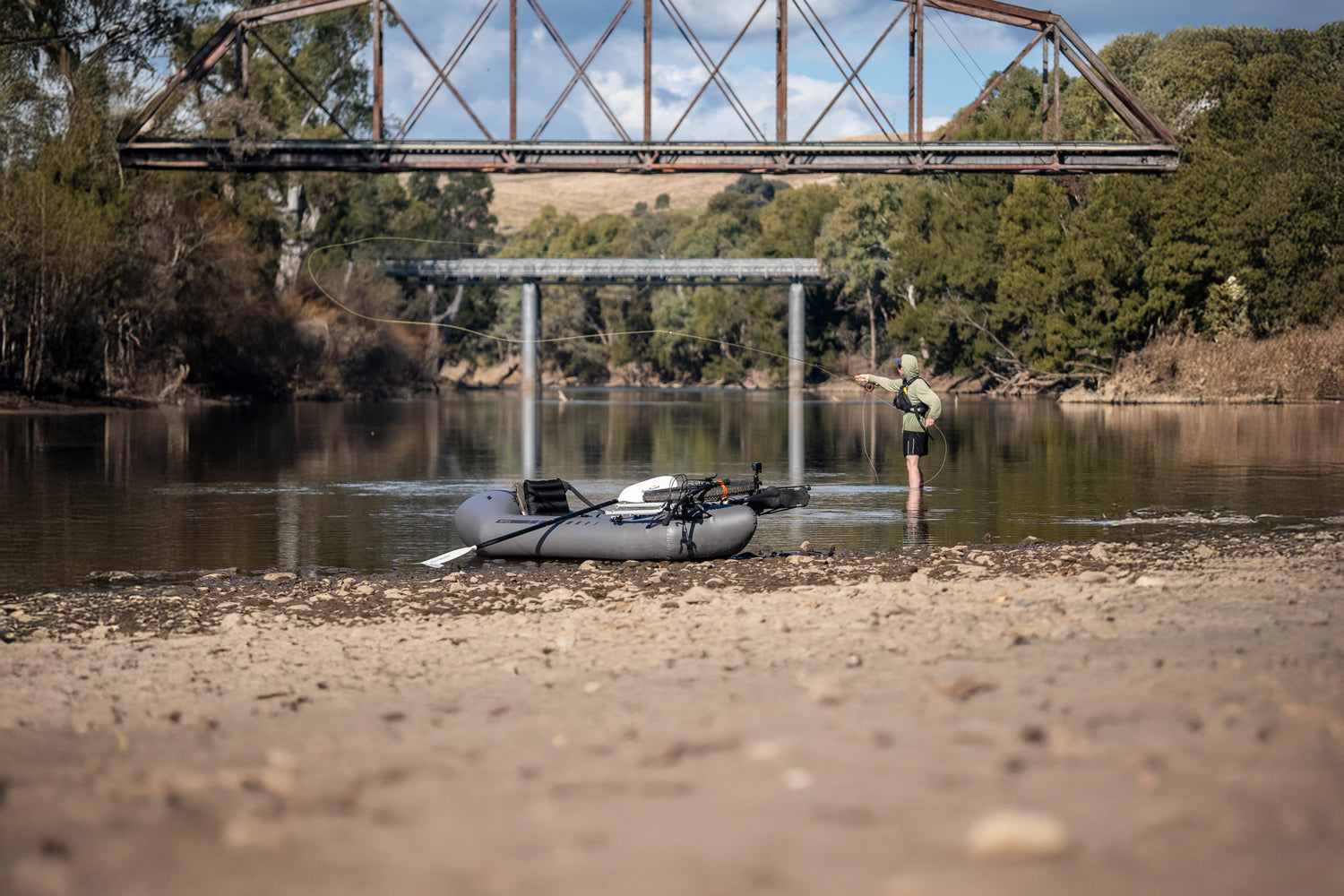 NRS riffle packraft fishing on the Murrumbidgee River