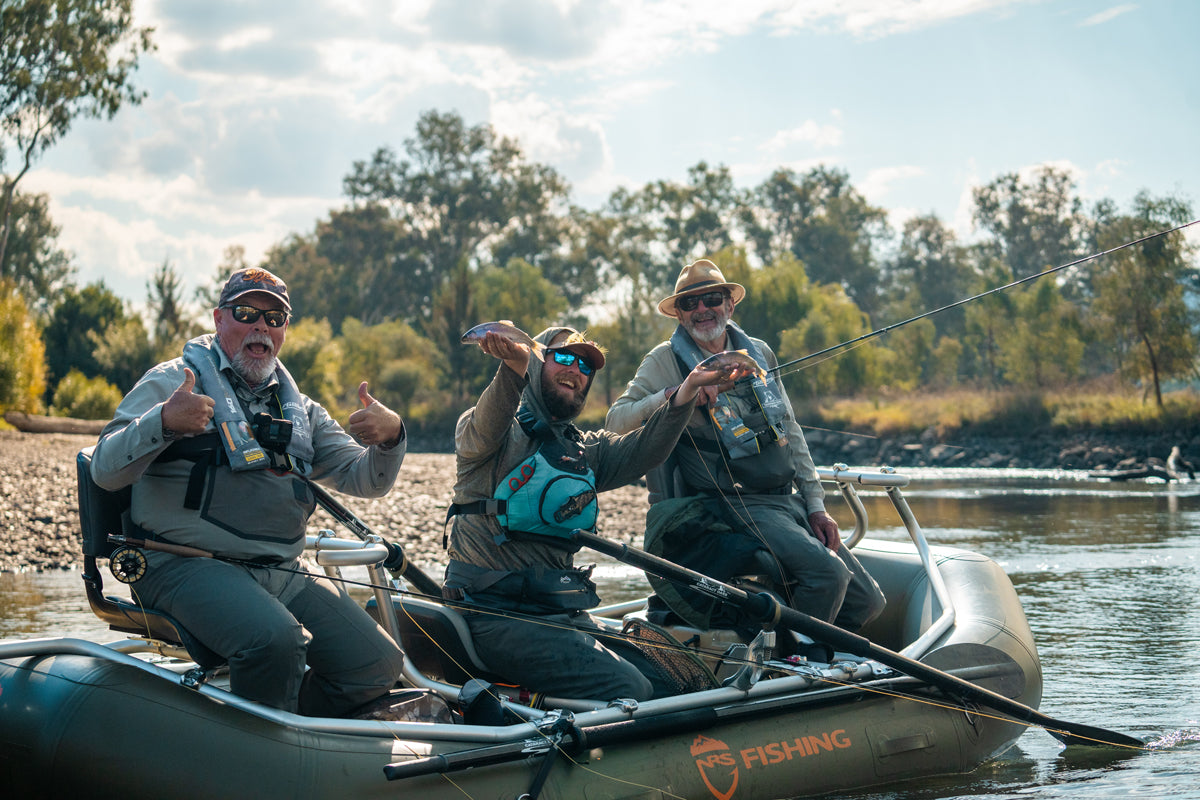 Guided Fly Fishing Day with Starlo & Garry McDonald | Drift Boat Fly Fishing on the Tumut River