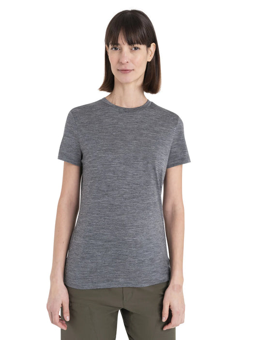 Icebreaker Women's Merino 150 Tech Lite III Short Sleeve Tee Gritstone Heather