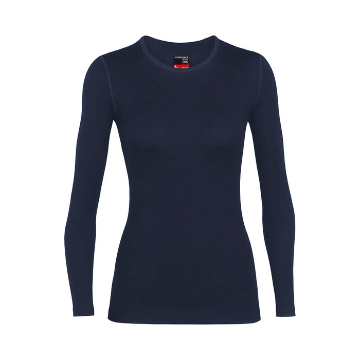 Icebreaker Women's 260 Tech Long Sleeve Crewe - Midnight Navy Hero