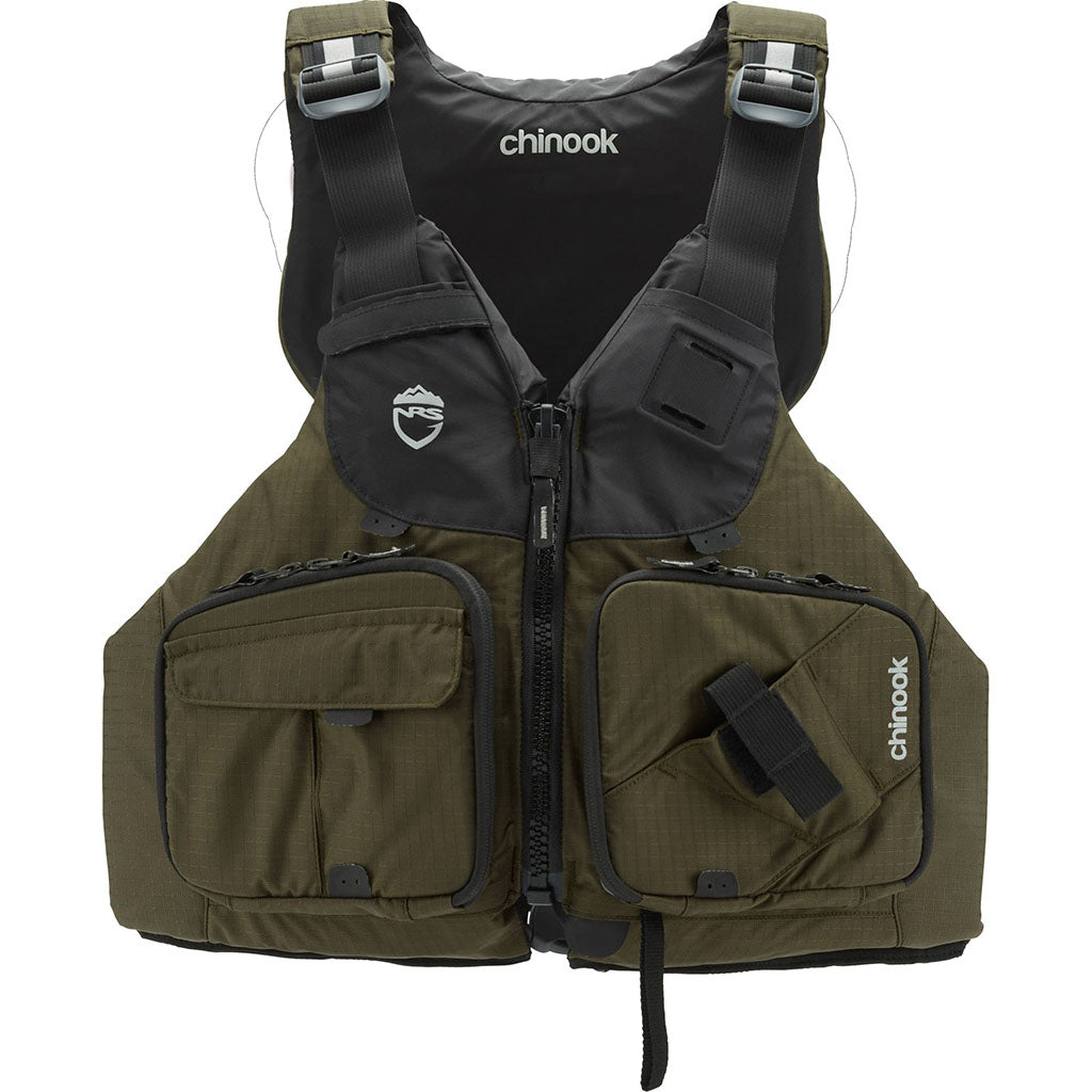 NRS Chinook Fishing PFD Life Jacket, Size L/XL - Charcoal for sale