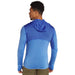 Icebreaker Men's Merino 200 RealFleece Descender Long Sleeve Zip Hoodie Brilliant Baja Details 2