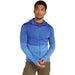 Icebreaker Men's Merino 200 RealFleece Descender Long Sleeve Zip Hoodie Brilliant Baja Details 1