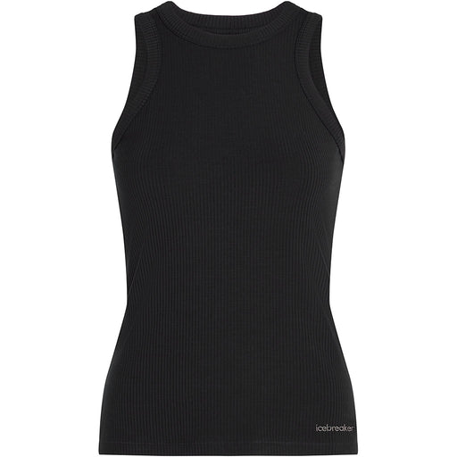 Icebreaker Women's Merino Blend Rib Lotus Tank - Black Hero