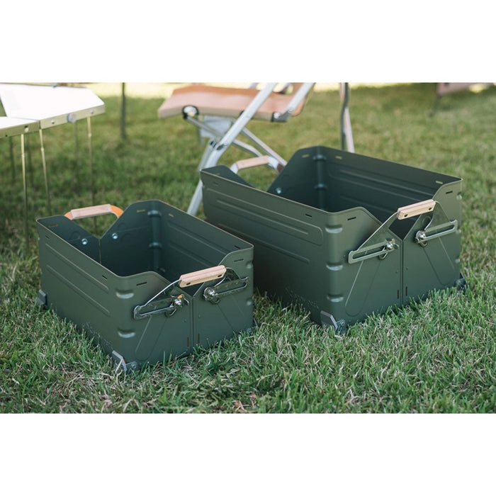 Snow Peak Stacking Shelf Container - Olive Drab - Details 9