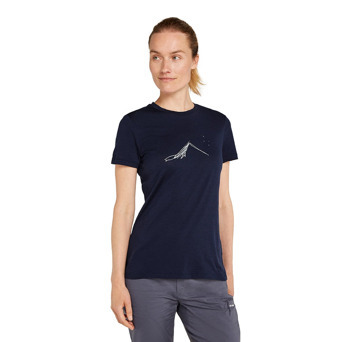 Icebreaker Women's Merino 150 Tech Lite Tee Southern Constellation - Midnight Navy Detail 1