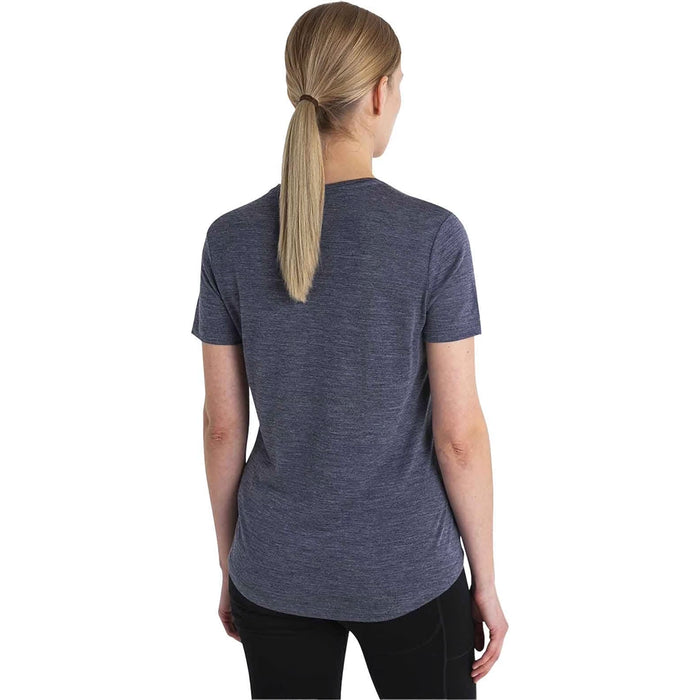 Icebreaker Women's Merino 125 Cool-Lite Sphere Tee - Midnight Navy Heather Detail 2