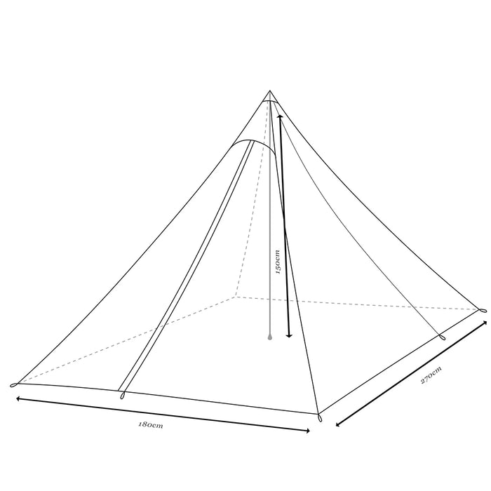 Mont Hypermid 2 Ultralight Pyramid Tent - Half Inner - Details 3