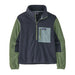 Patagonia Women's Microdini Half-Zip Pullover - Pitch Blue w/Terrain Green Hero