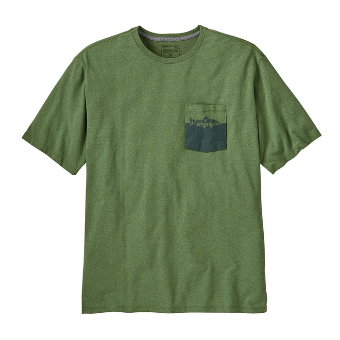 Patagonia Men's Wild Waterline Pocket Responsibili-Tee - Terrain Green Front