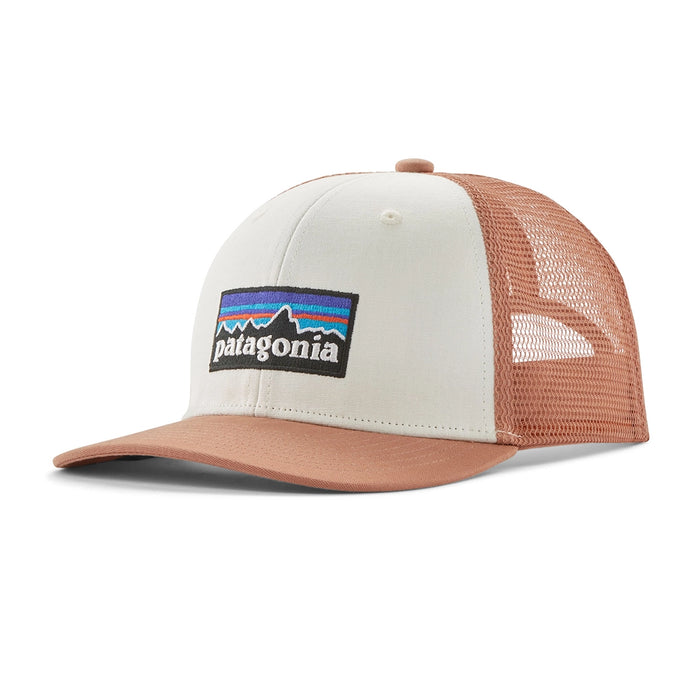 Patagonia Kid's Trucker Hat - P-6 Logo: Birch White