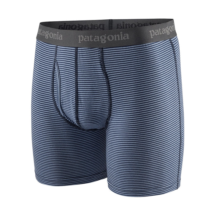 Patagonia Men's Essential Boxer Briefs - 6 in. - Fathom Stripe: New Navy Hero