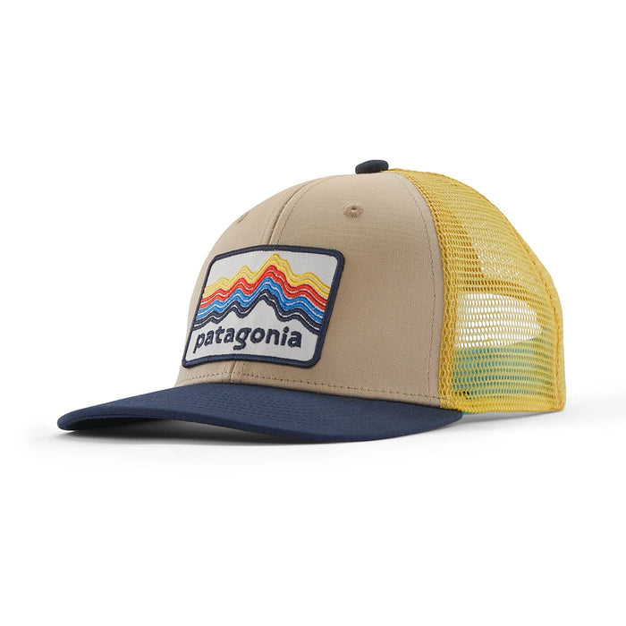 Patagonia Kid's Trucker Hat - Ridge Rise Stripe: Oar Tan