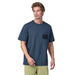 Patagonia Men's Wild Waterline Pocket Responsibili-Tee - Utility Blue Details 1