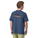 Patagonia Men's Wild Waterline Pocket Responsibili-Tee - Utility Blue Details 2