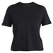 Icebreaker Women's Merino 150 Tech Lite Crop Tee Black Hero