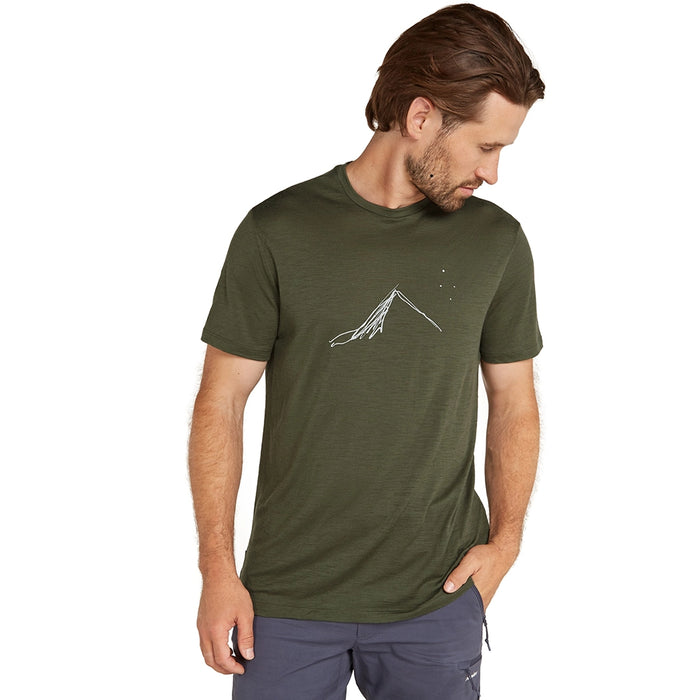 Icebreaker Men's Merino 150 Tech Lite Tee Southern Constellation - Loden Details 1