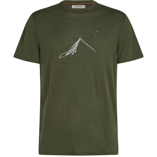 Icebreaker Men's Merino 150 Tech Lite Tee Southern Constellation - Loden Hero