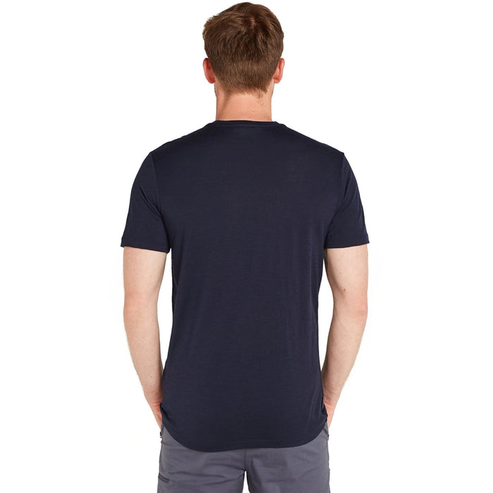 Icebreaker Men's Merino 150 Tech Lite Tee Van Life - Midnight Navy Details 2