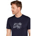 Icebreaker Men's Merino 150 Tech Lite Tee Van Life - Midnight Navy Details 1