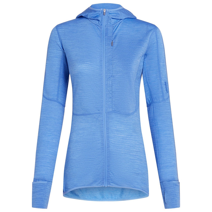 Icebreaker Women's Merino 200 RealFleece Descender Long Sleeve Zip Hoodie Baja Hero