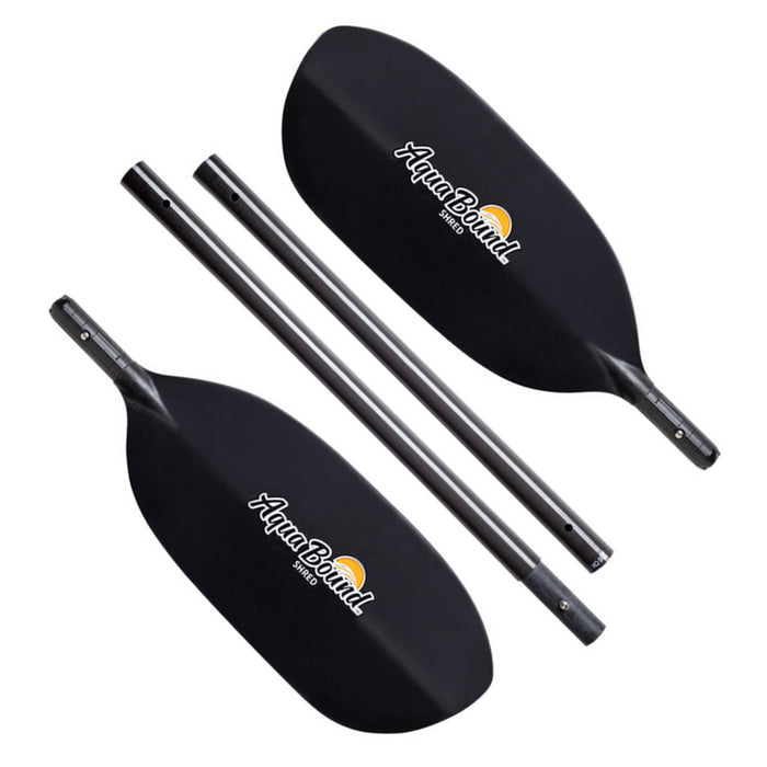 Aqua Bound Shred Carbon 4-Piece Kayak Paddle - collapsed